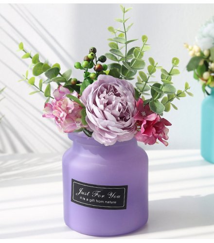 FW001 - European glass vase dried flower arrangement home decoration